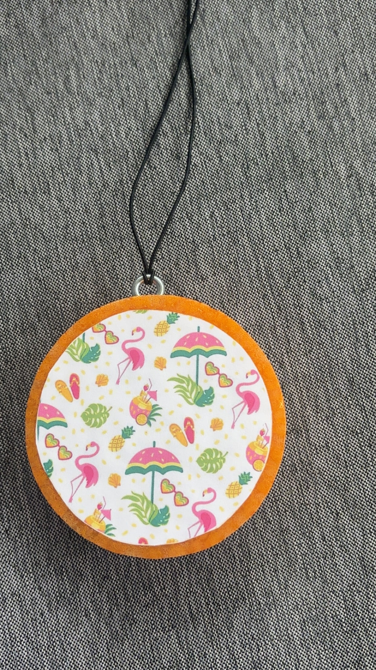 Summer Flamingo Car Freshie Black Cherry