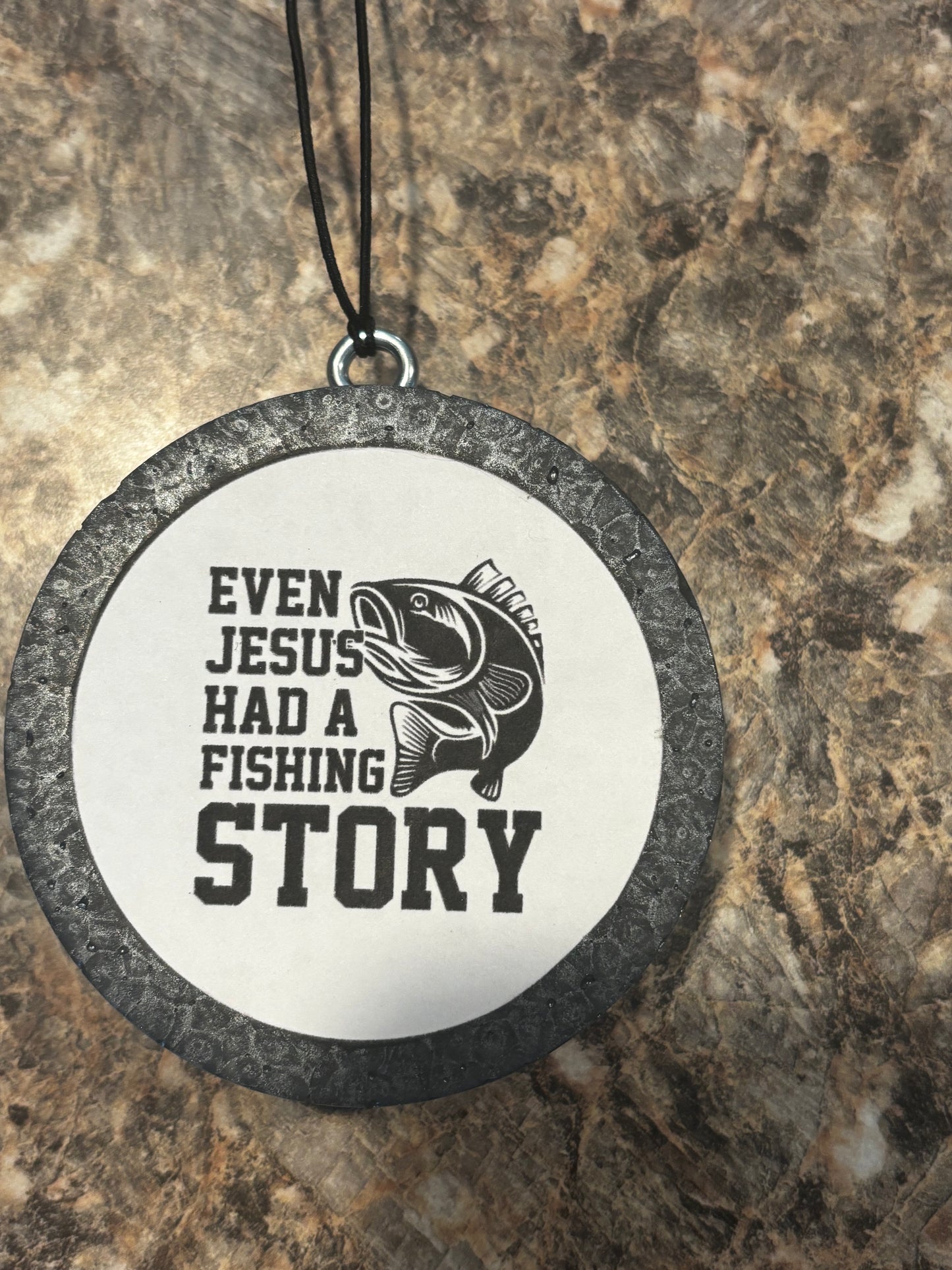 Jesus Fishing Story Car Freshie-Tobacco Vanilla