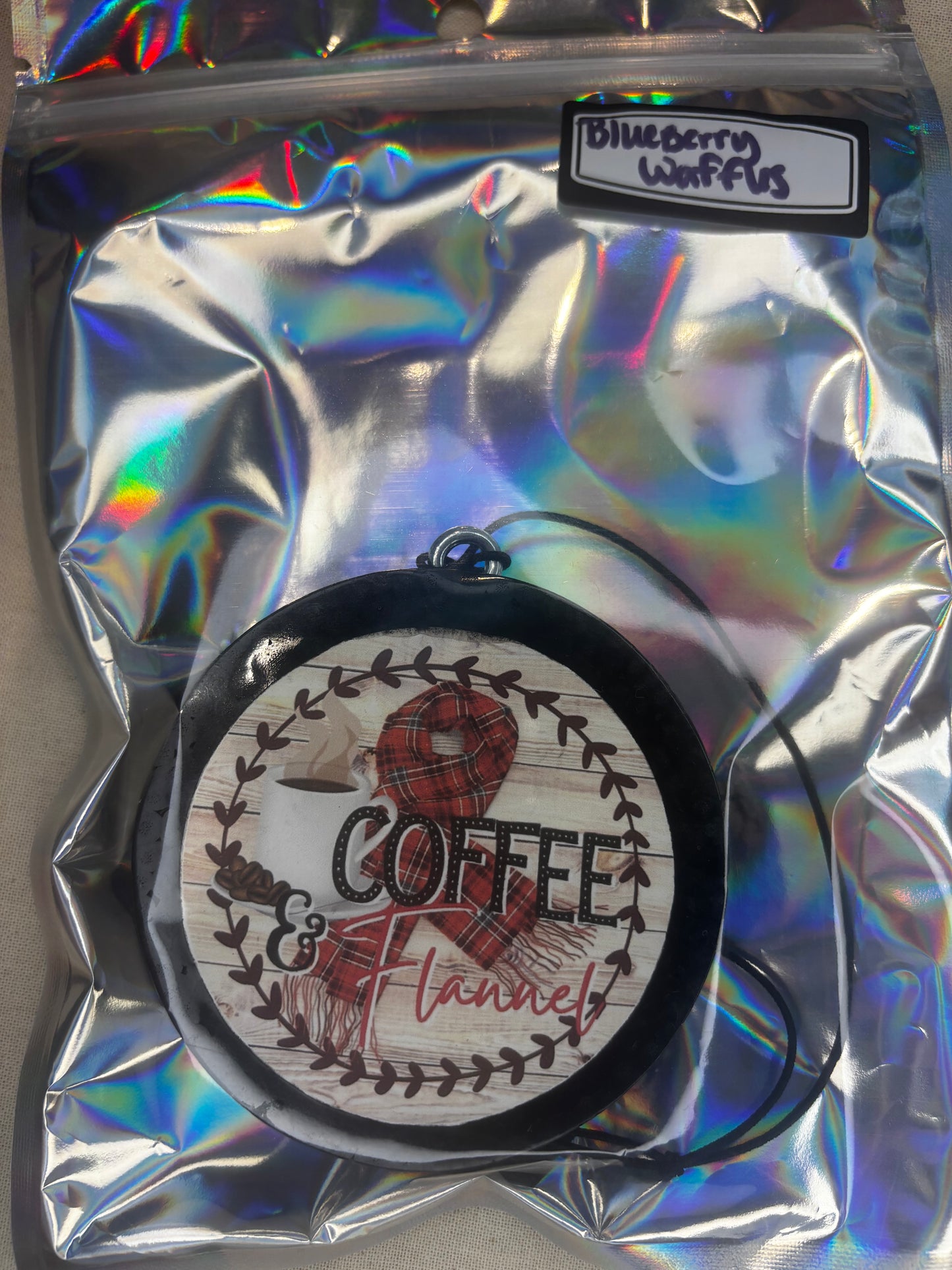 Coffee and Flannel Car Freshie-Blueberry Waffles