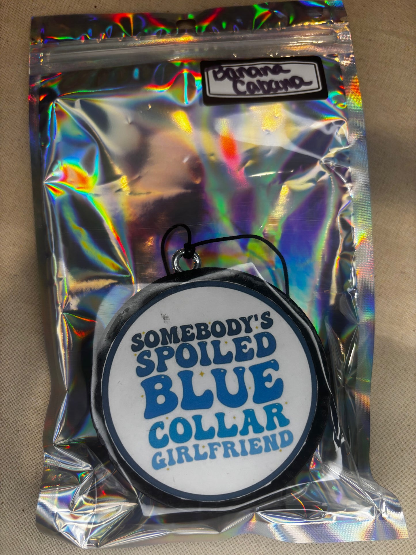 Spoiled Blue Collar Girlfriend Car Freshie-Banana Cabana