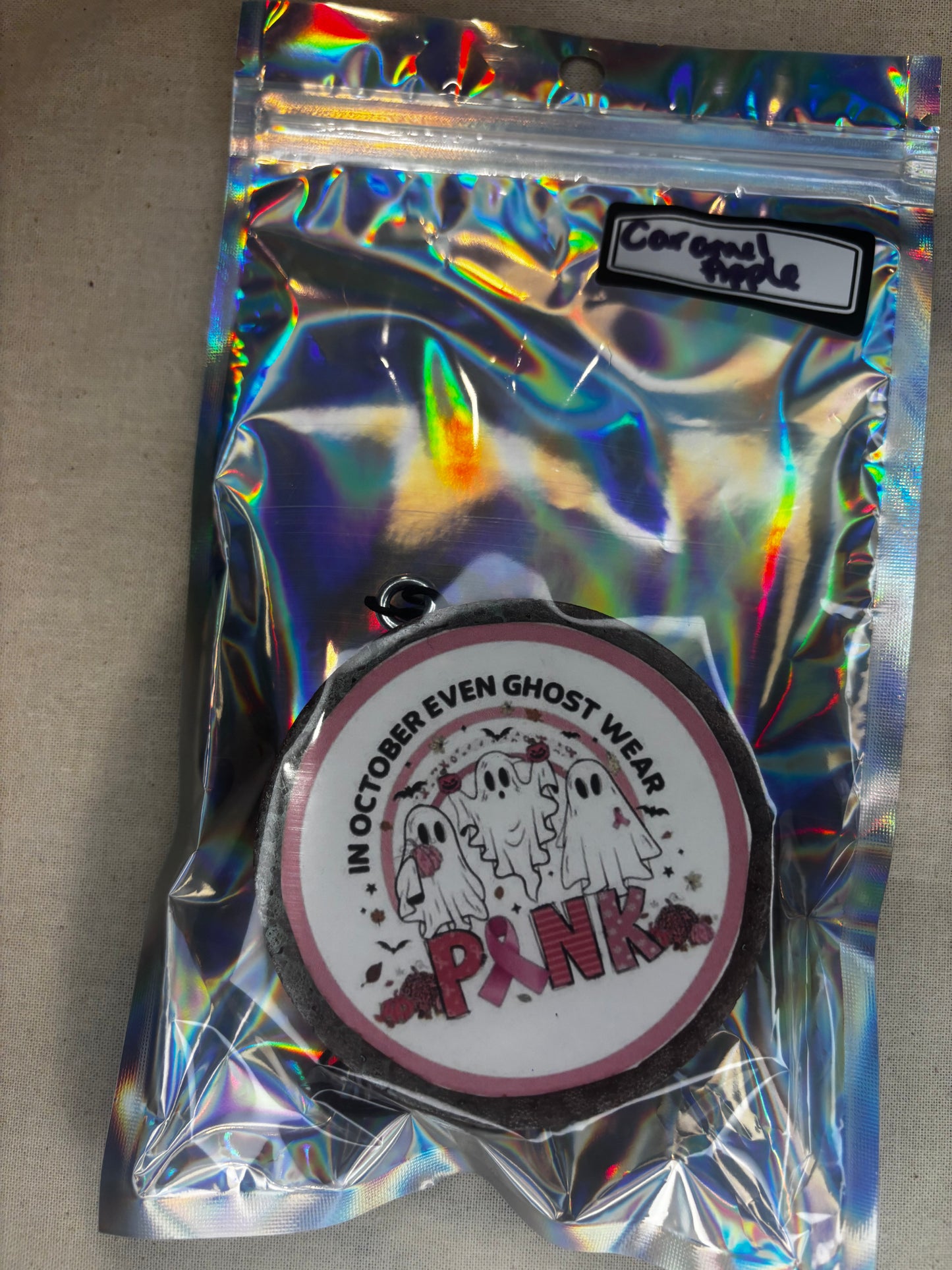 In October We Wear Pink Car Freshie-Caramel Apple