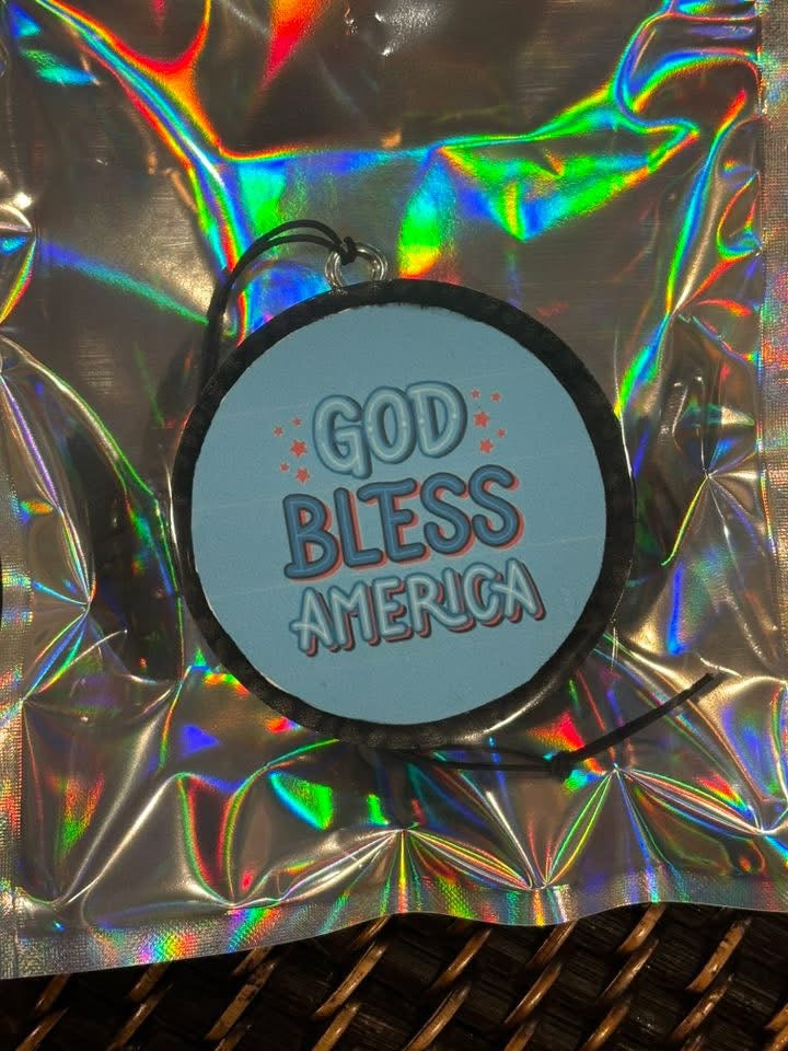 God Bless America Car Freshie-Butt Naked