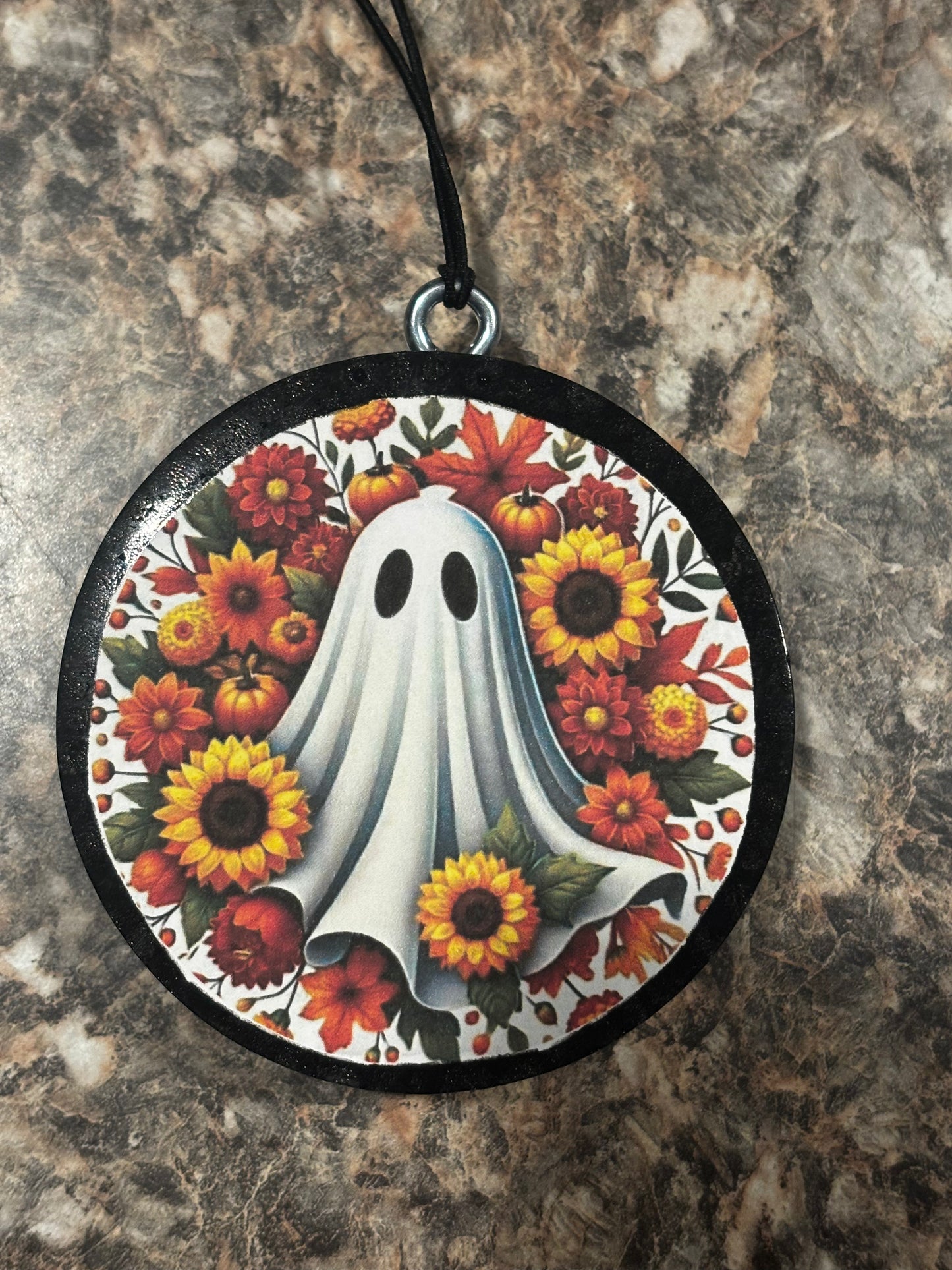 Ghost Sunflowers Car Freshie-Black Raspberry Vanilla