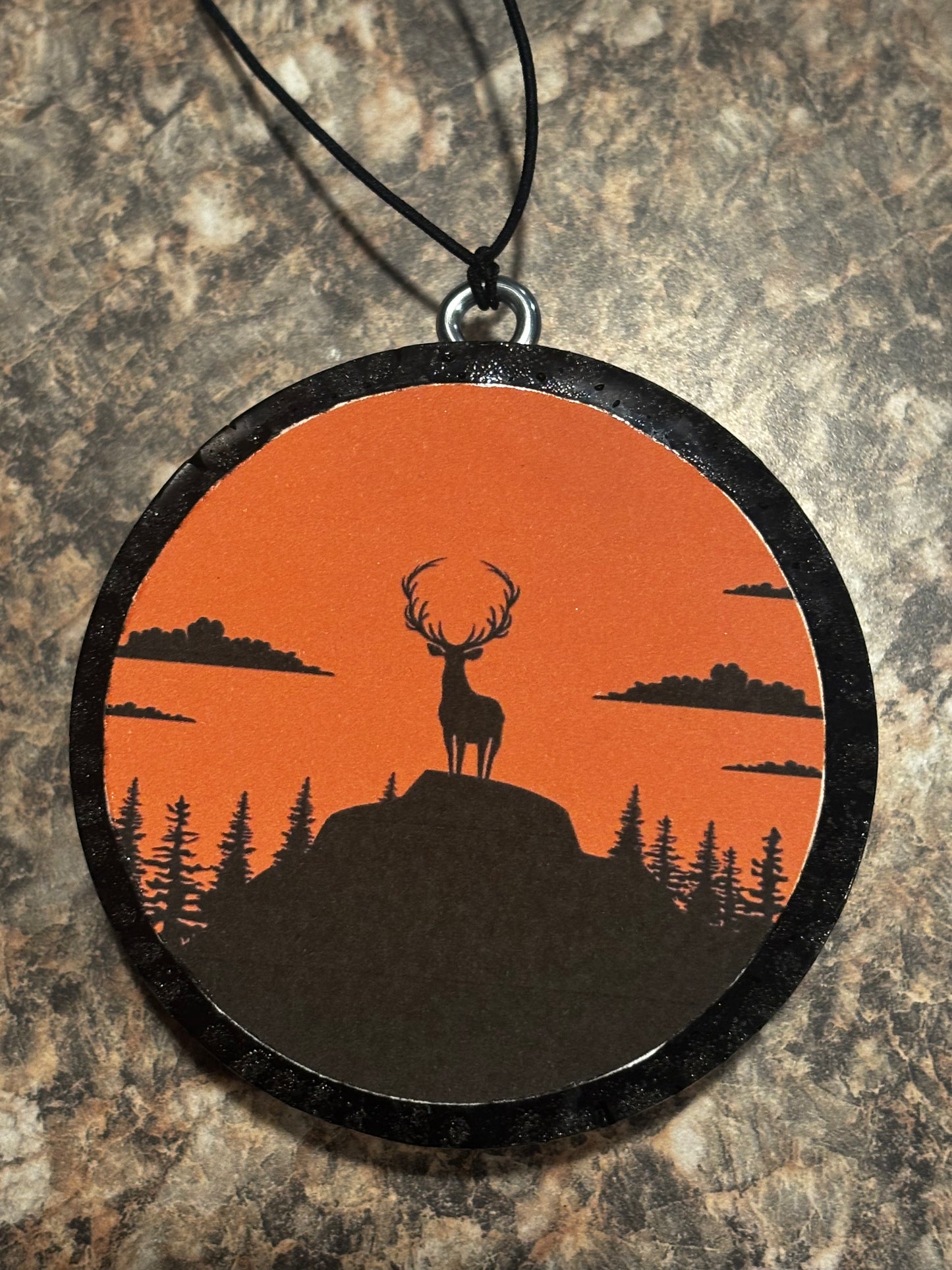 Buck Car Freshie-Black Coconut