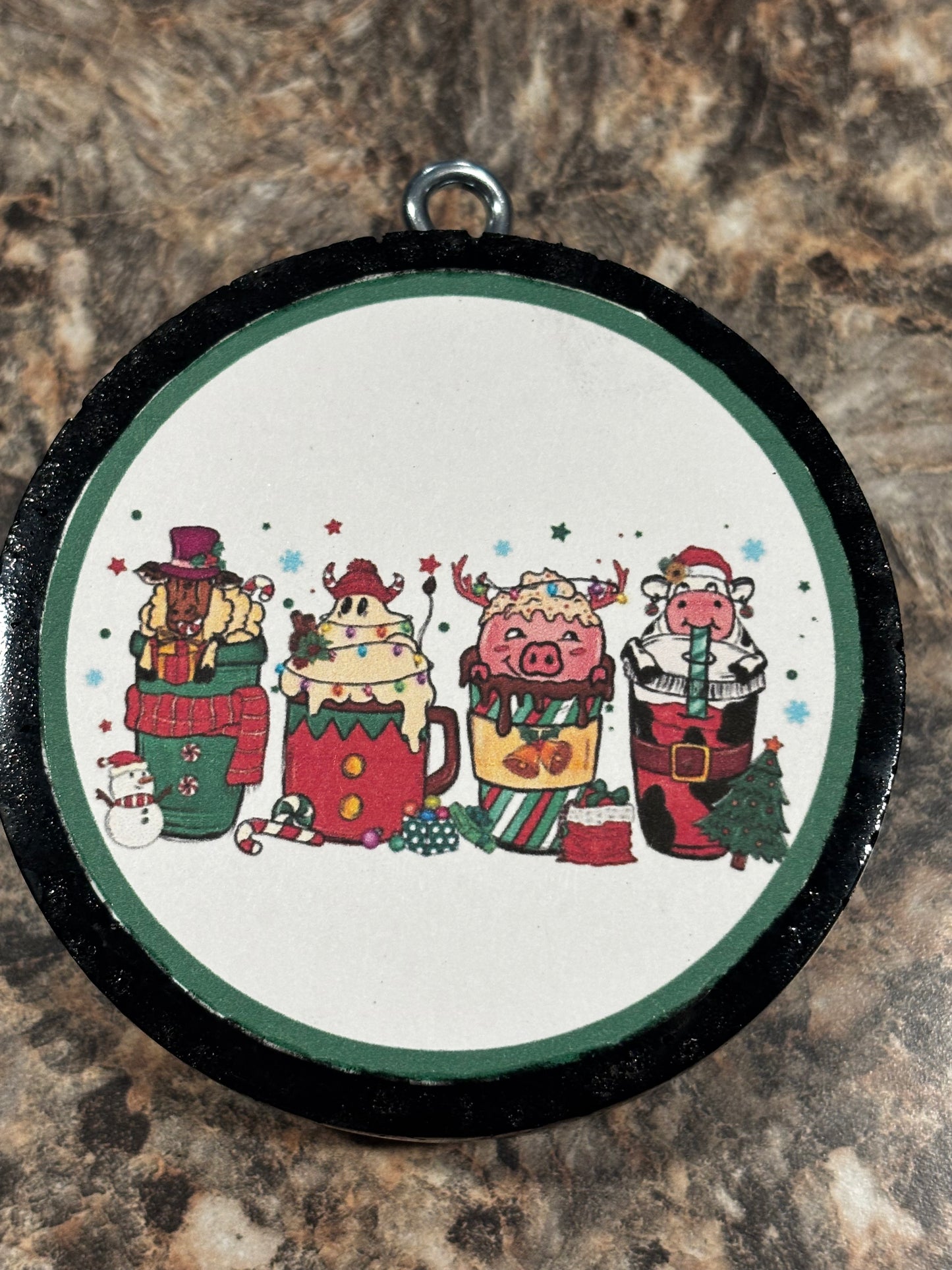 Farm Animal Christmas Car Freshie-Creme Brûlée