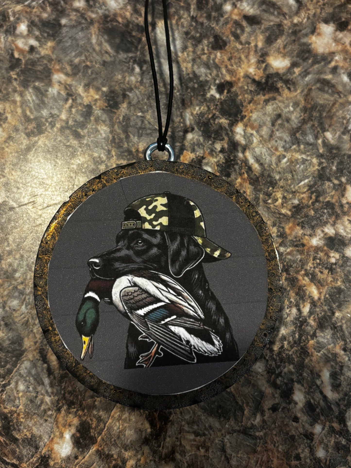 Lab with Duck Car Freshie-Pumpkin Spice