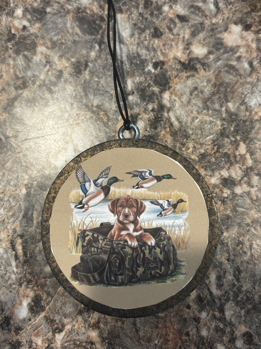 Puppy with Ducks Car Freshie-Pumpkin Spice