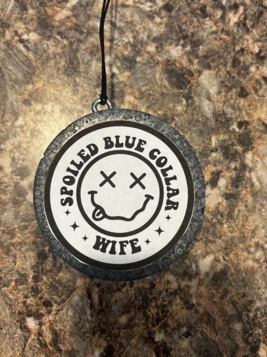Spoiled Blue Collar Wife Car Freshie-Tobacco Vanilla