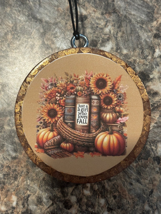 Girl Who Loves Fall Car Freshie-Cherry Leather