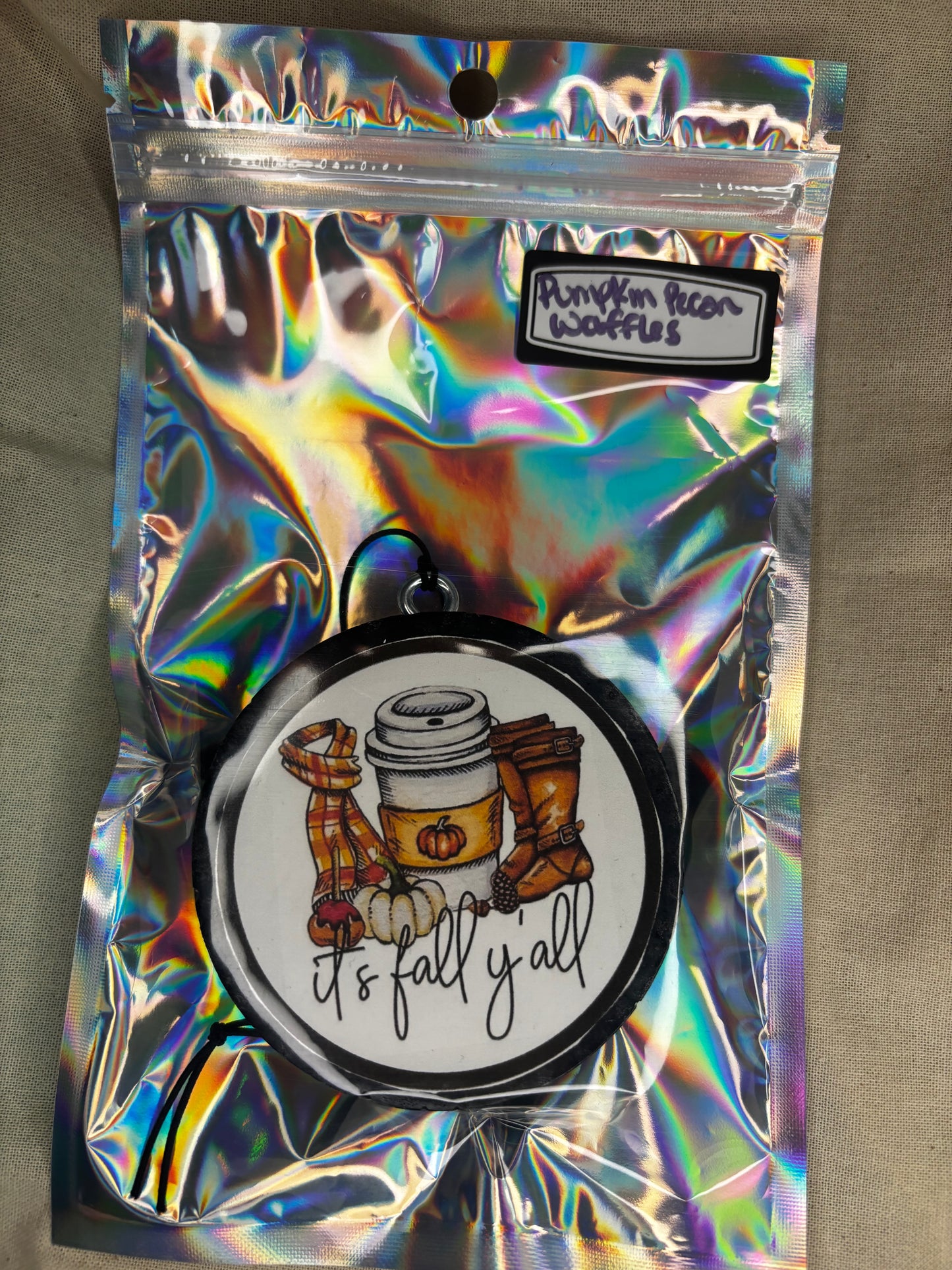 It’s Fall Y’all Car Freshie-Pumpkin Pecan Waffles