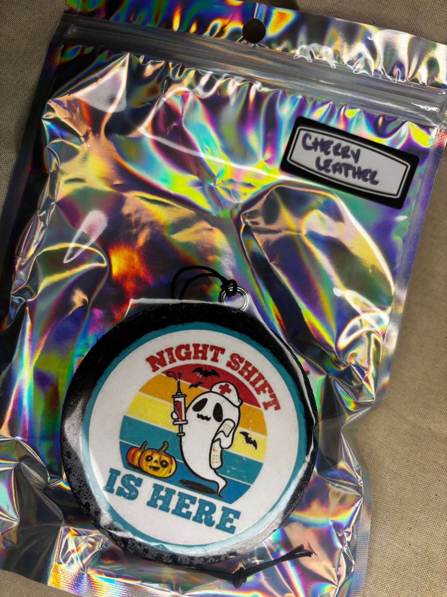 Night Shift Car Freshie-Cherry Leather