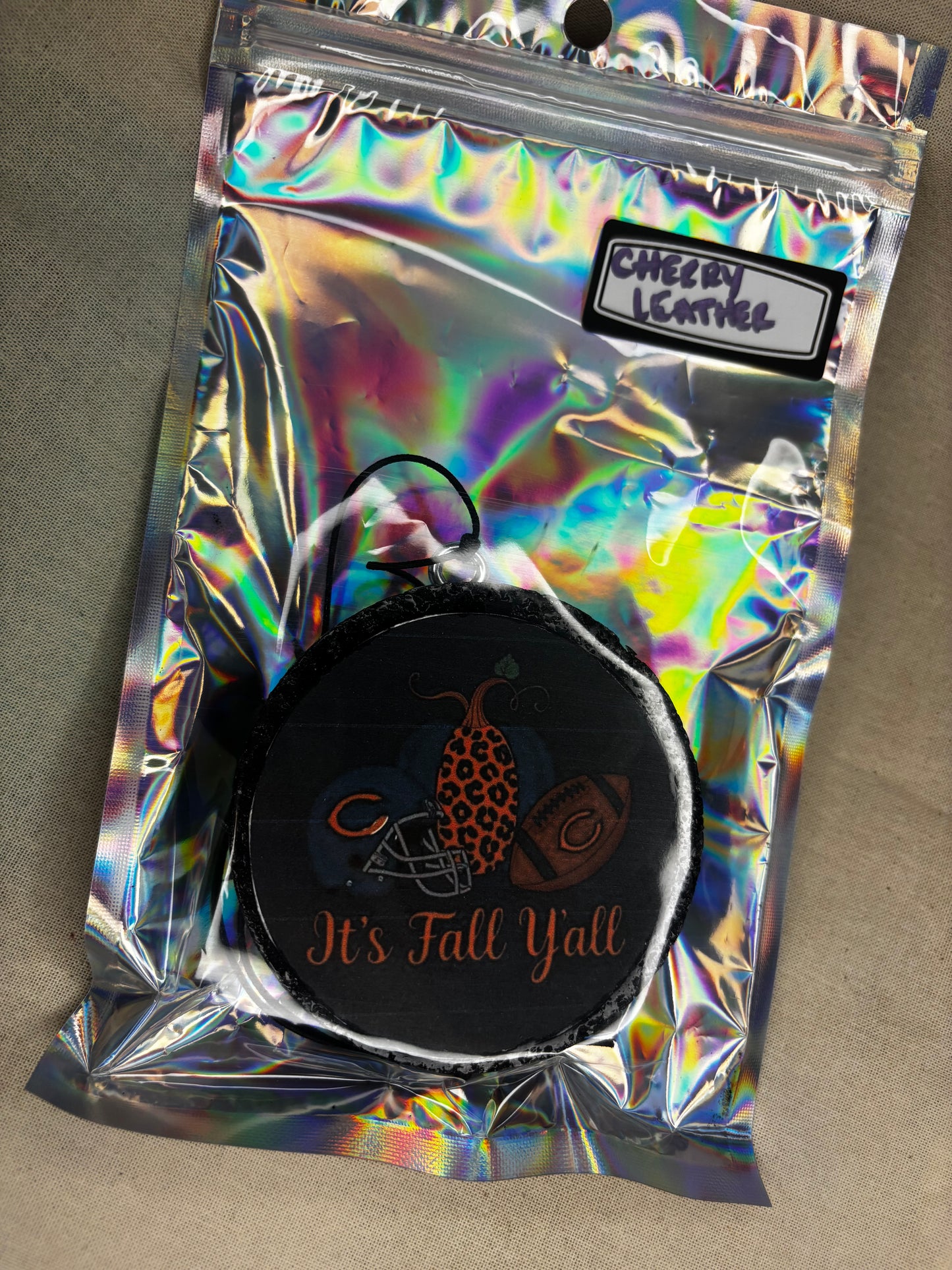 Bears Fall Y’all Car Freshie-Cherry Leather