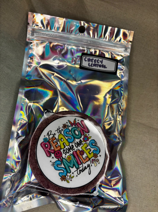 Be the Reason Car Freshie-Cherry Leather