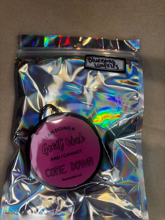 Doing a Great Work Car Freshie-Blueberry Waffles