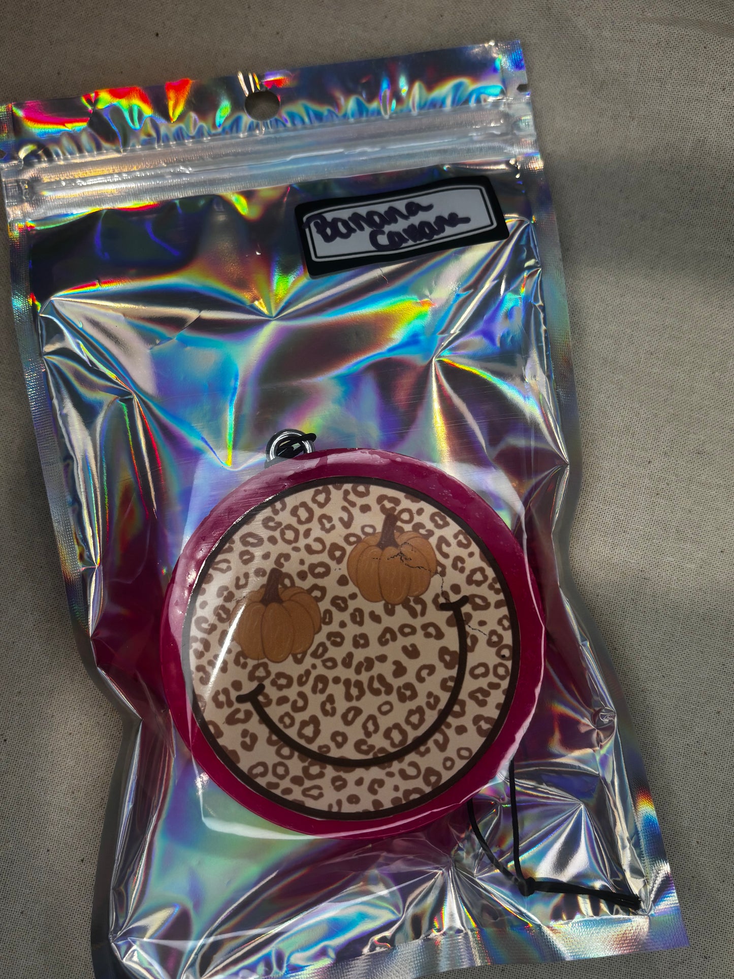 Pumpkin Smiley Car Freshie-Banana Cabana