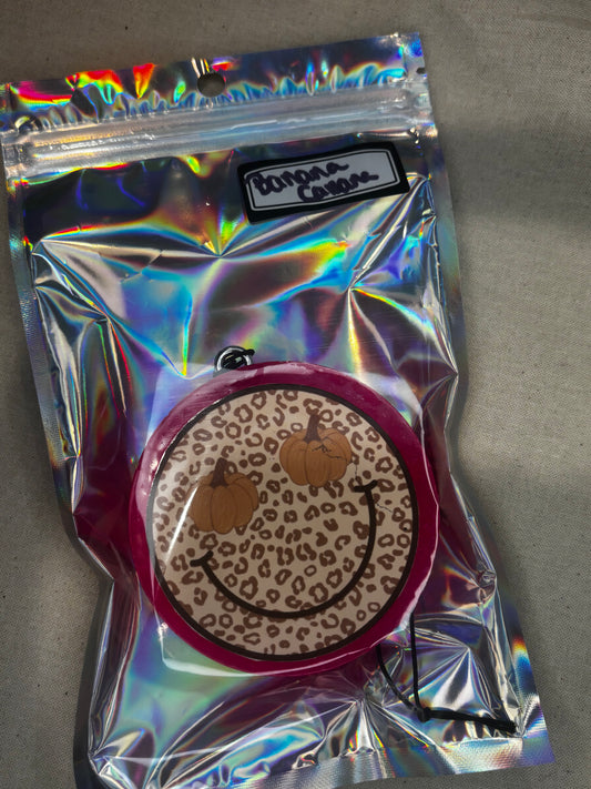 Pumpkin Smiley Car Freshie-Banana Cabana
