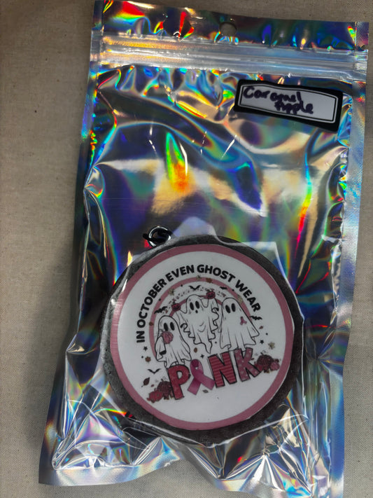 In October We Wear Pink Car Freshie-Caramel Apple