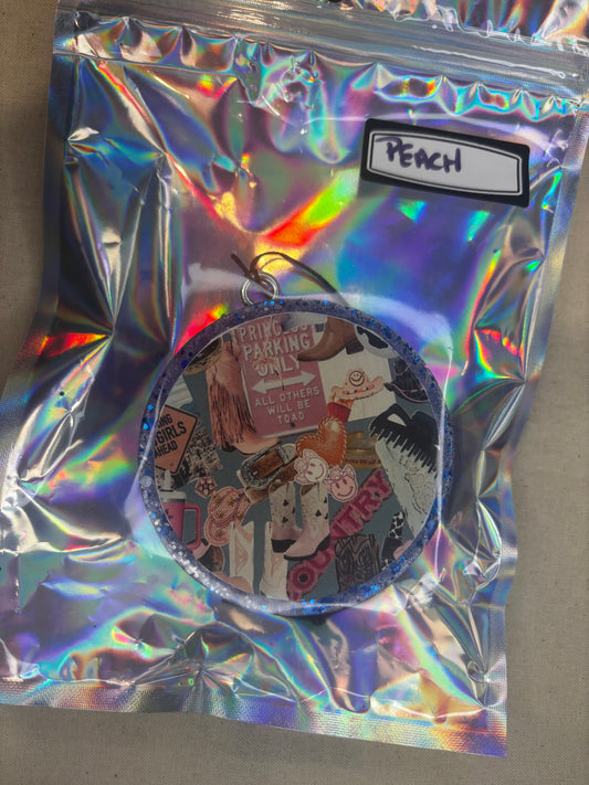 Princess Parking/Cowgirl Boot Car Freshie-Peach