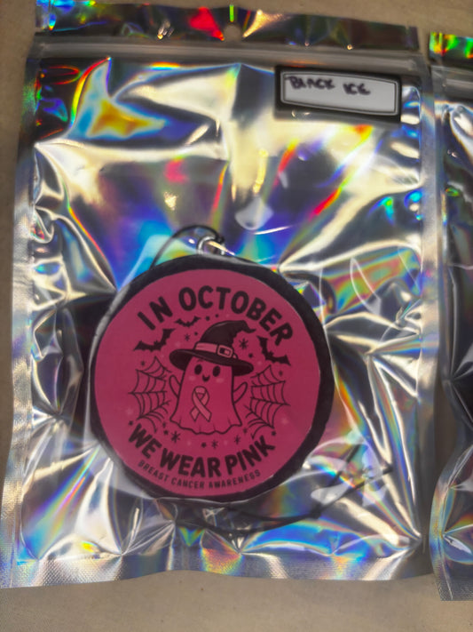 In October We Wear Pink Car Freshie-Black Ice