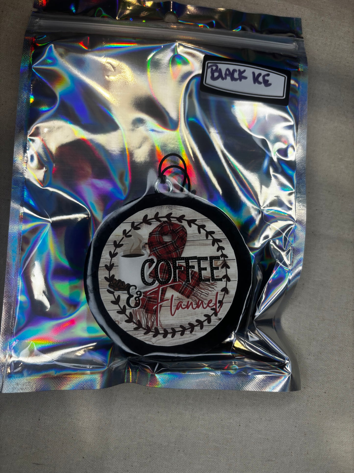 Coffee & Flannel Car Freshie-Black Ice