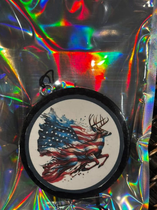 Deer Flag Car Freshie-Butt Naked