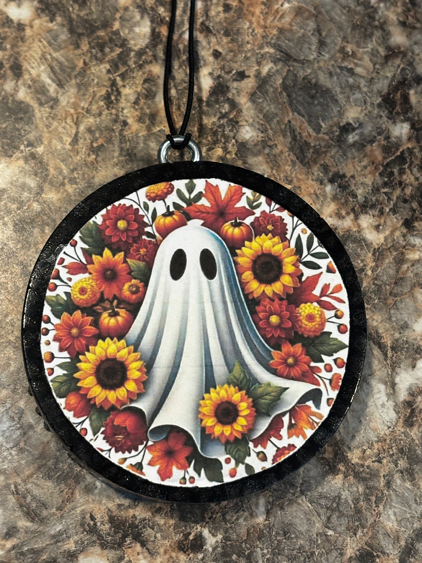 Ghost Sunflower Car Freshie-Pumpkin Pecan Waffles