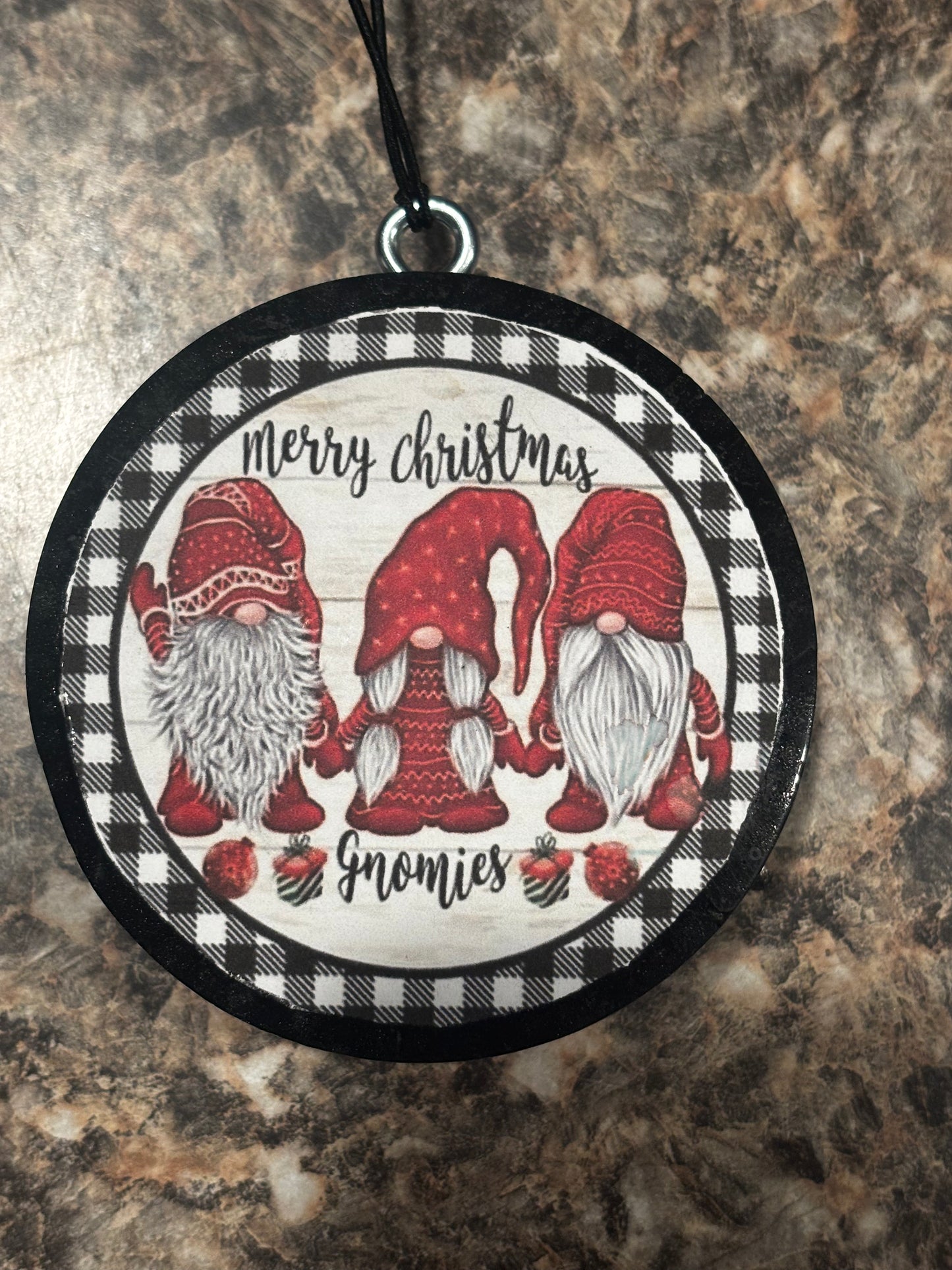 Merry Christmas Gnomies Car Freshie-Black Raspberry Vanilla