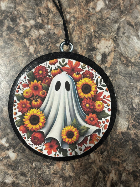 Ghost Sunflowers Car Freshie-Black Raspberry Vanilla