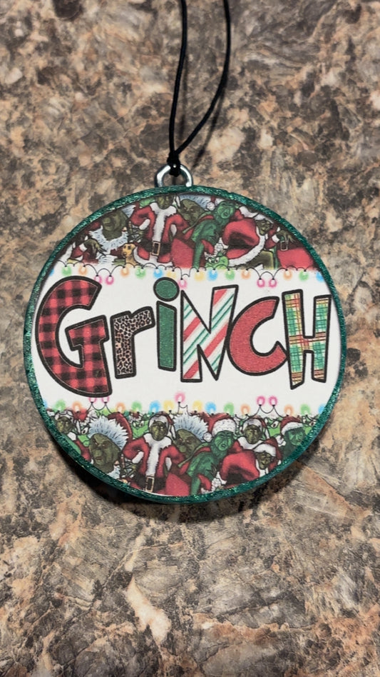 Grinch Car Freshie-Cinnamon Apple