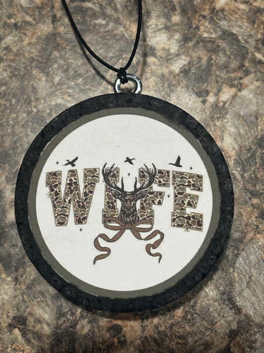 Camo Wife Car Freshie-Black Coconut