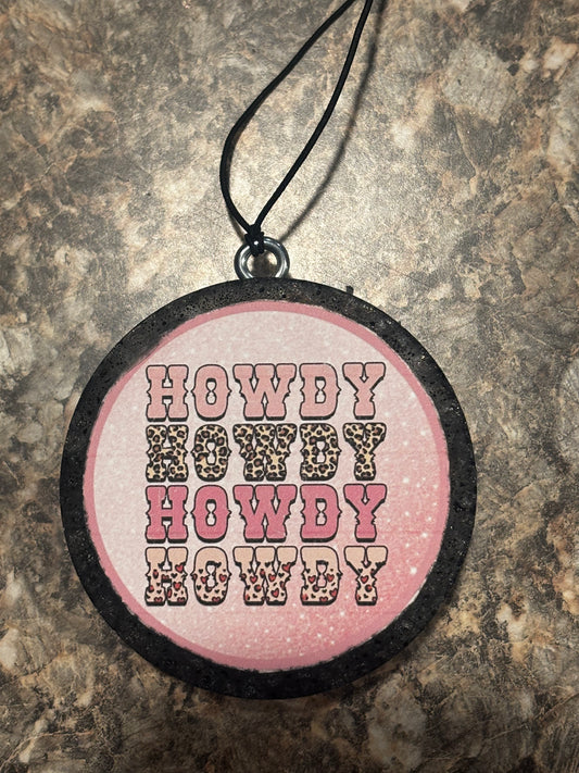 Howdy Car Freshie-Black Coconut