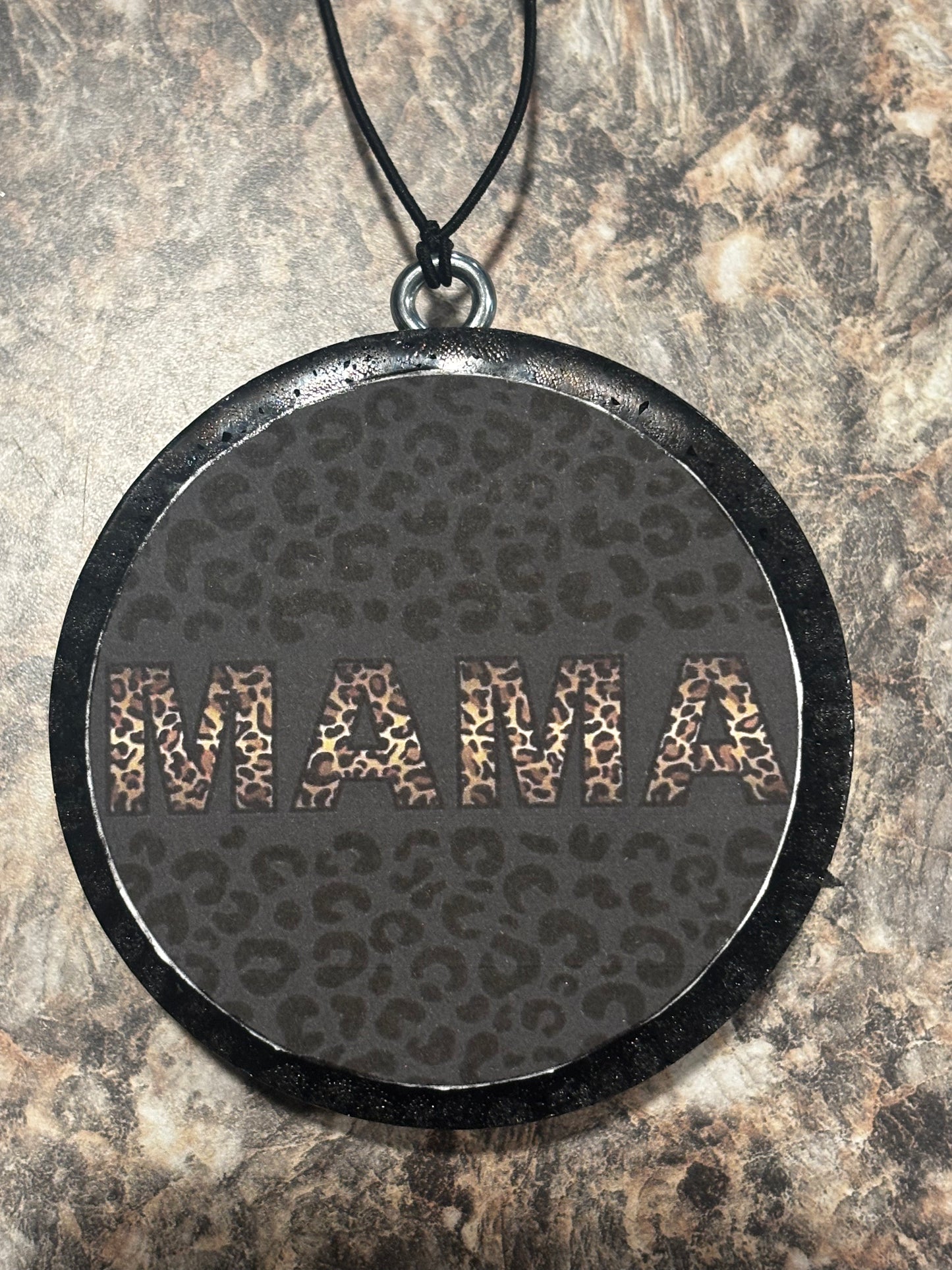 Mama Leopard Car Freshie-Black Coconut