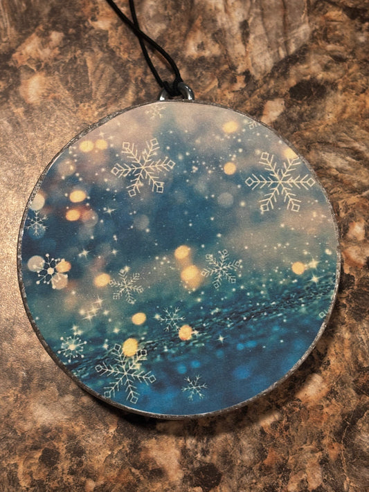 Blue Snowflake Car Freshie-Vanilla Bean Noel