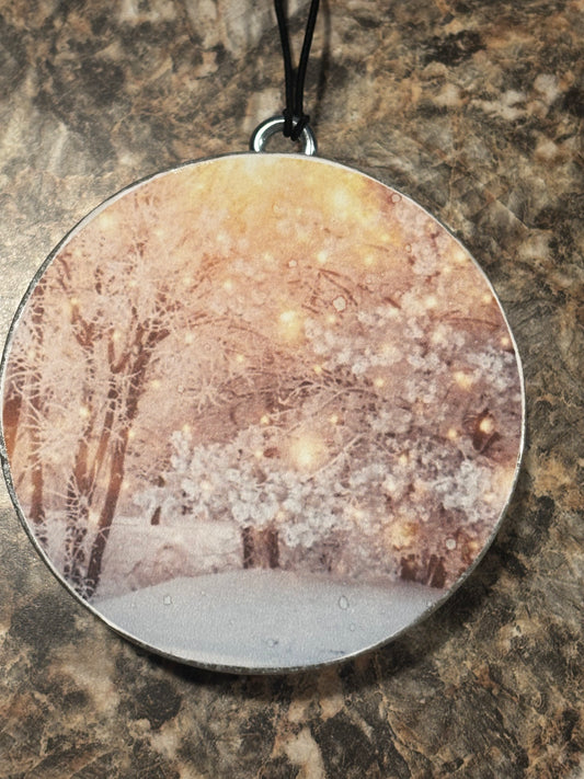 Snow Scene Car Freshie-Vanilla Bean Noel