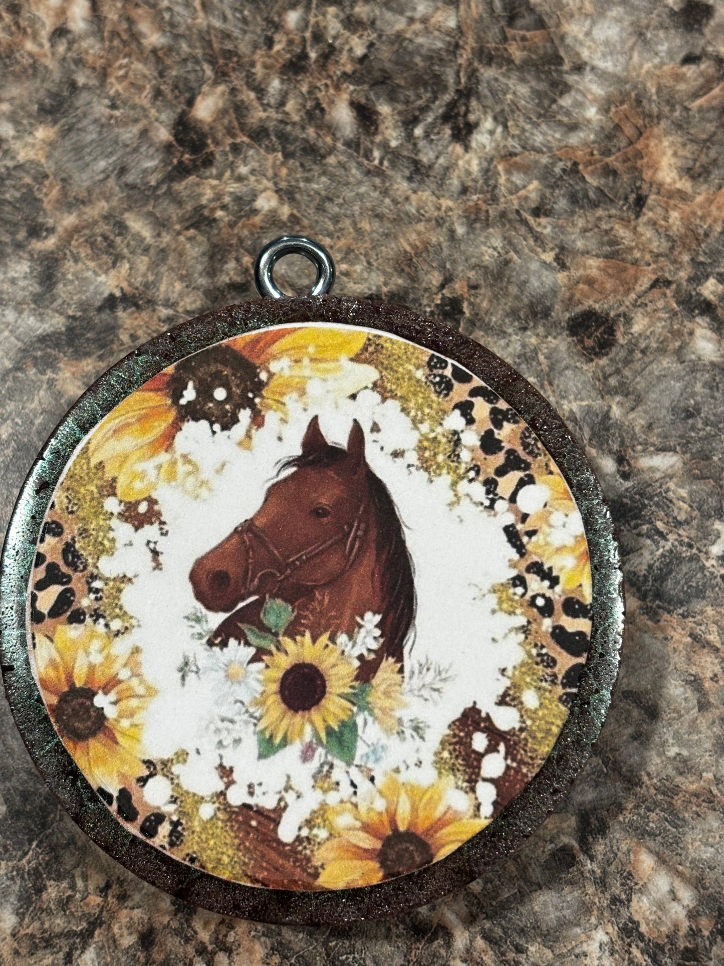 Horse Sunflower Car Freshie-Coconut Lime