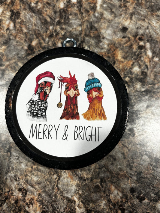 Merry & Bright Car Freshie-Black Raspberry Vanilla