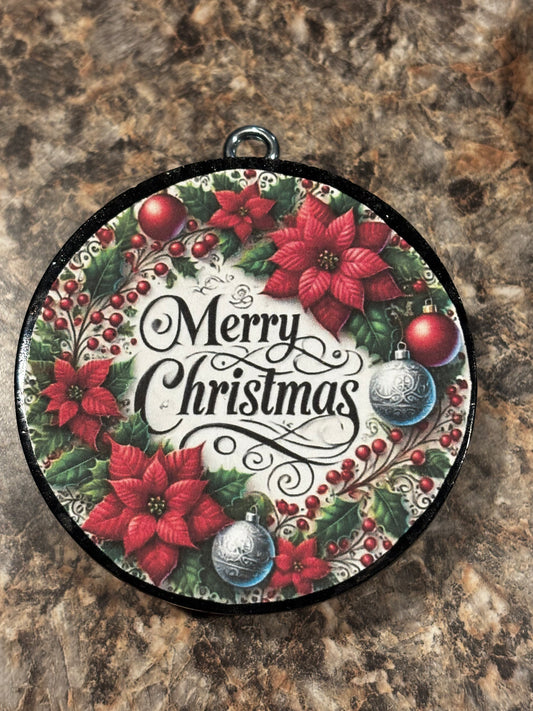 Merry Christmas Car Freshie-Creme Brûlée