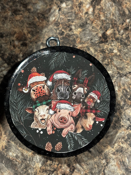 Christmas Animals Car Freshie-Creme Brûlée