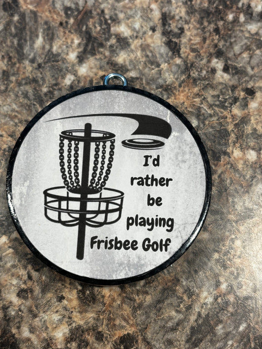 Frisbee Golf Car Freshie-Tree Farm