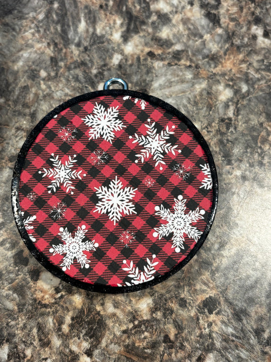 Plaid Snowflake Car Freshie-Tree Farm