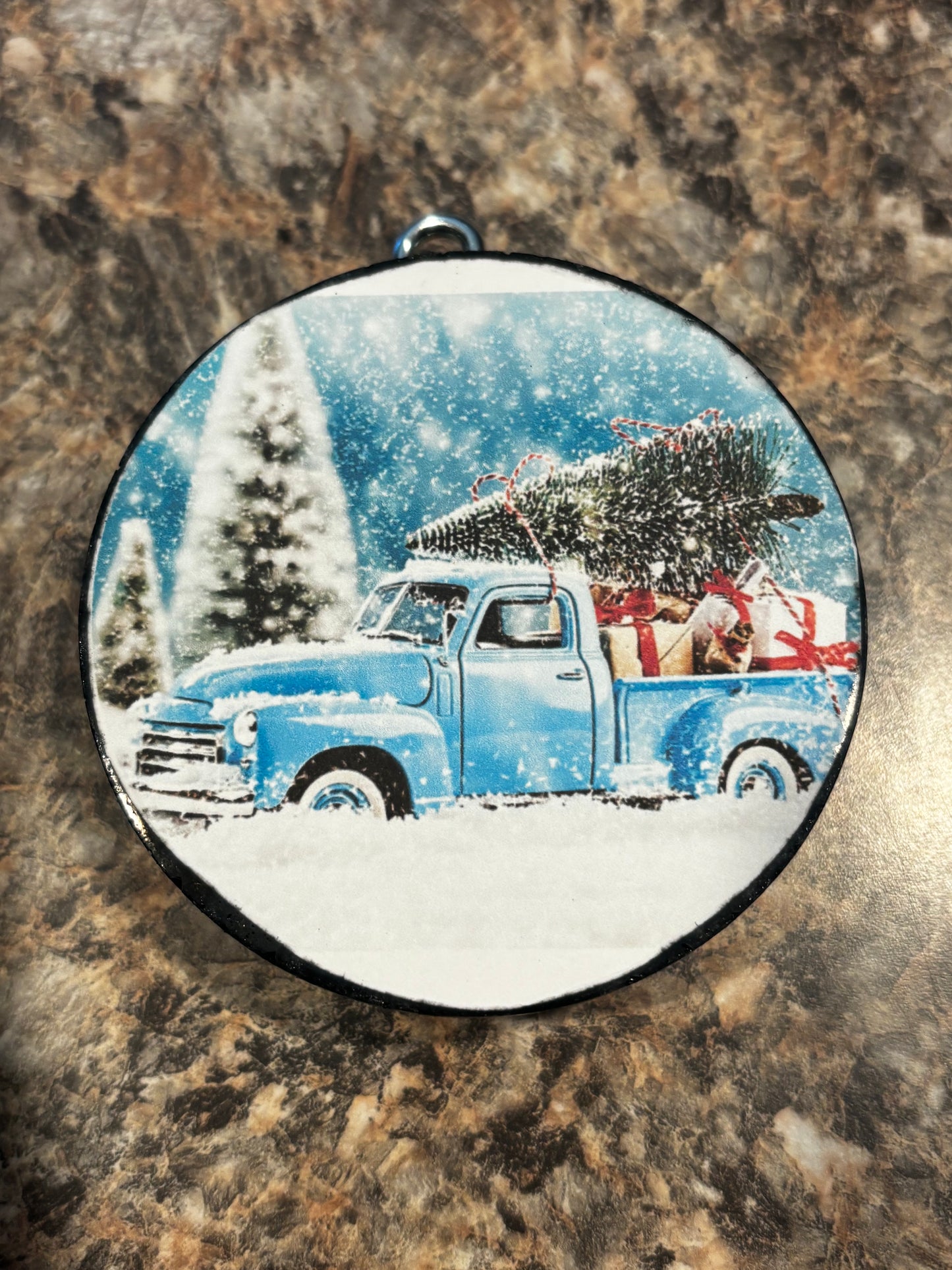 Blue Truck Car Freshie-Tree Farm