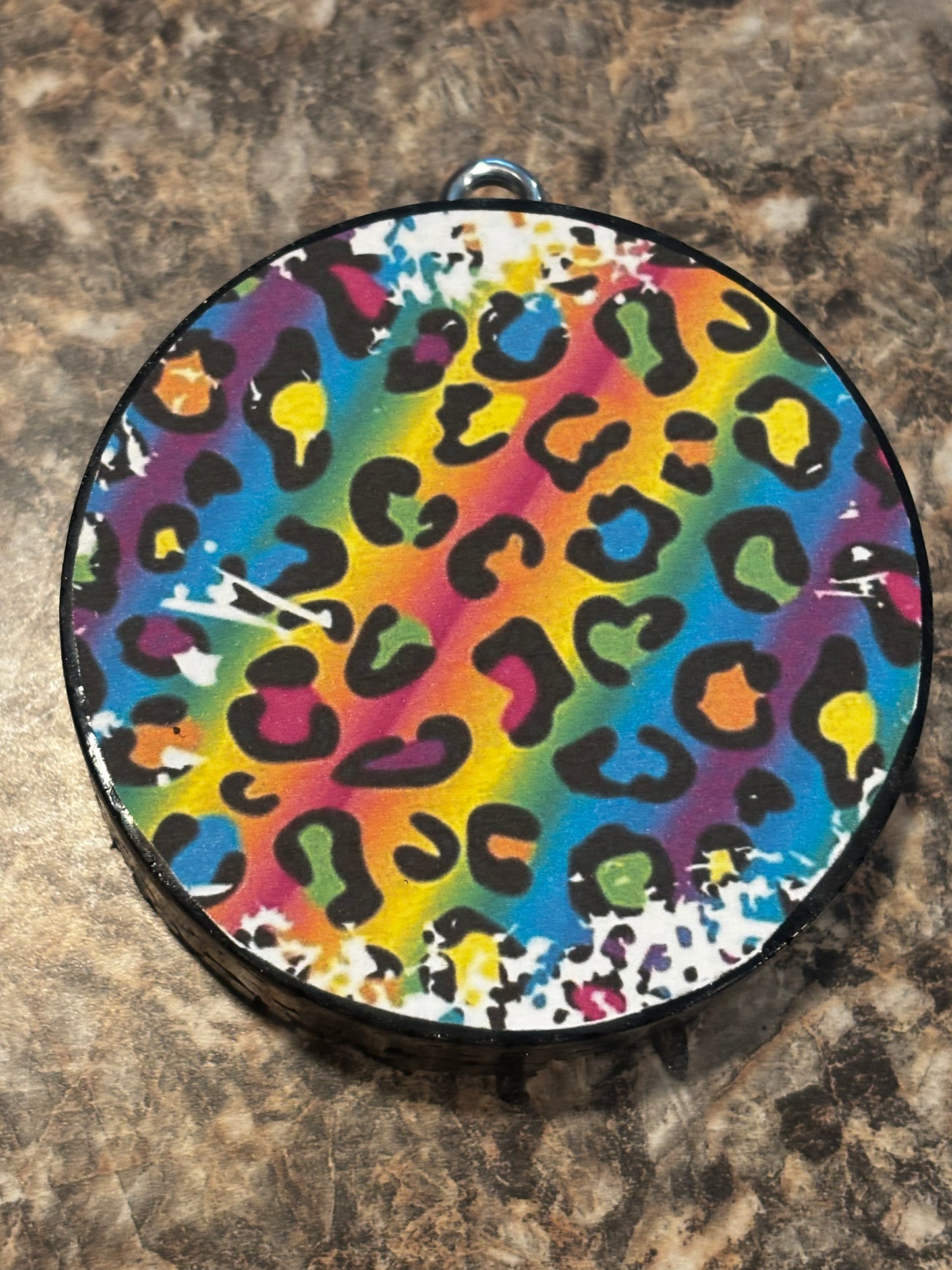 Multicolor Leopard Car Freshie-Blueberry Waffles