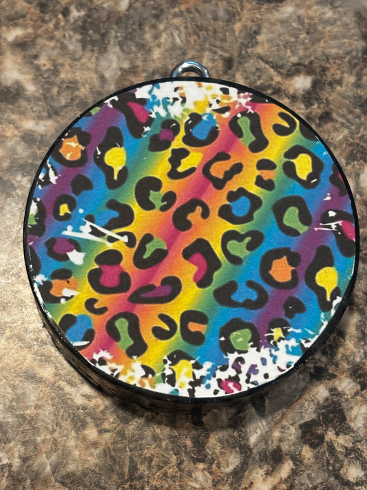 Multicolor Leopard Car Freshie-Blueberry Waffles