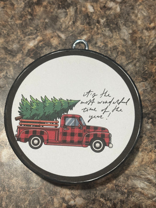 Christmas Tree Truck Car Freshie-Cinnamon